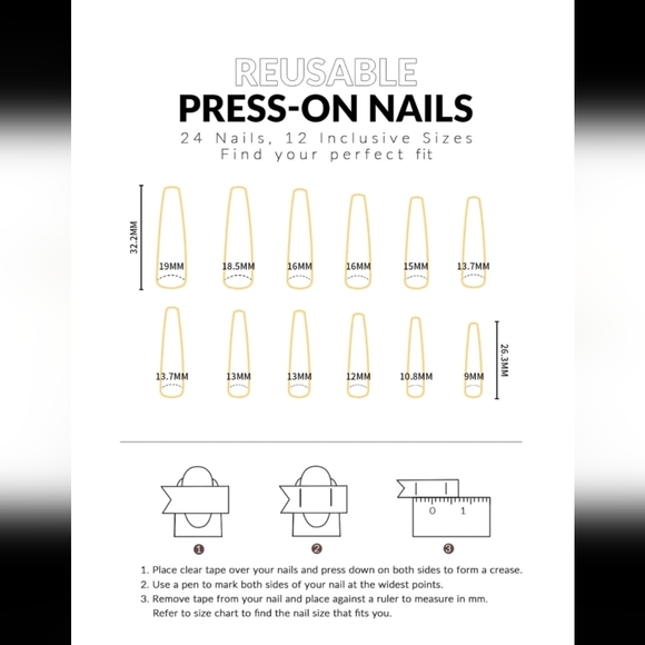 24 pc Snowflakes Nails - Picture 5 of 5